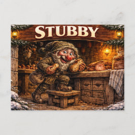 De Festividades Cartão postal do Yule Lad islandês atarracado