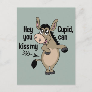 De Festividades Cartão postal Engraçado Anti-Namorados Donkey