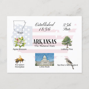 De Festividades Cartão postal estatal do ArksKansas