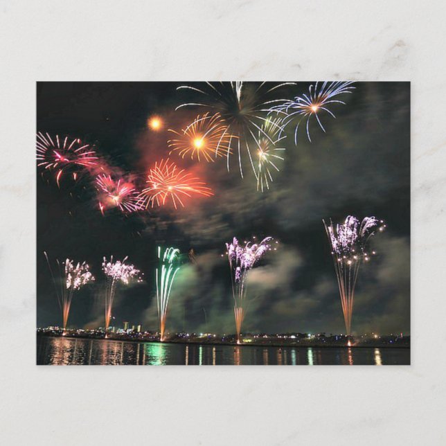 De Festividades Cartão postal Fireworks (Frente)