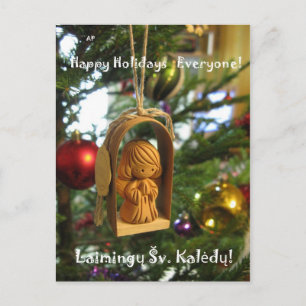 De Festividades Cartão postal lituano Anjo Feriado