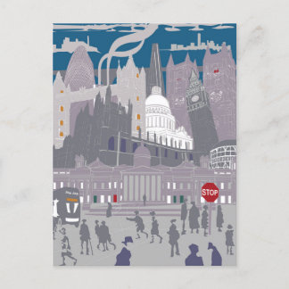 De Festividades Cartão postal Londres Skyline Illustration Trabalh