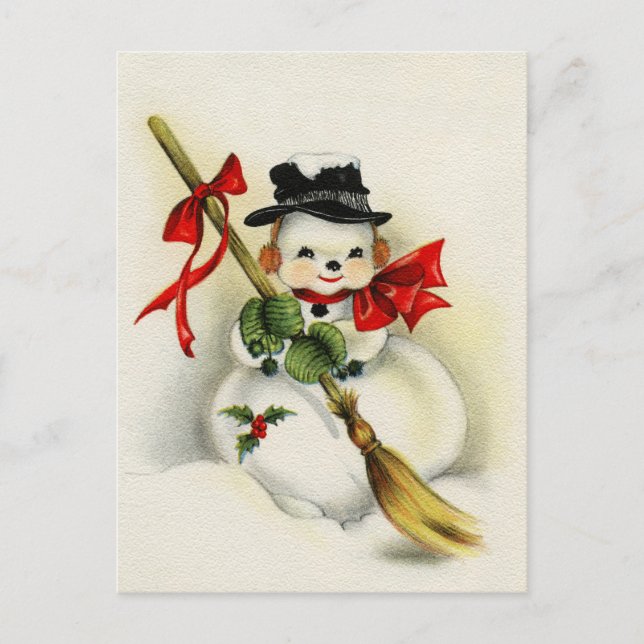 De Festividades cartão postal natais vintages (Frente)
