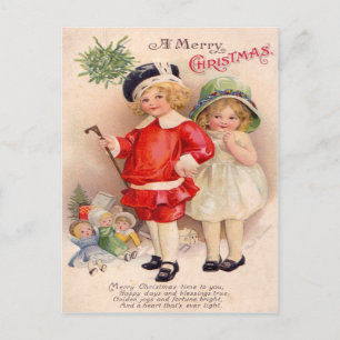 De Festividades cartão postal natais vintages