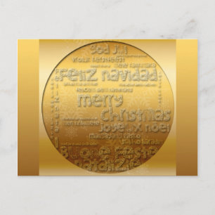 De Festividades Cartão postal Ouro International Christmas Navida