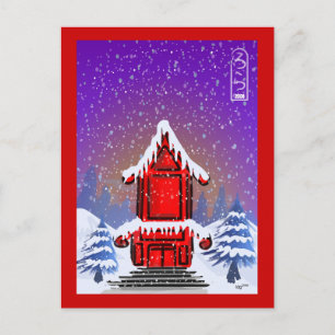 De Festividades Cartão postal Pagoda Natal