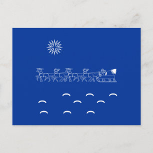 De Festividades Cartão postal - Papai noel Sleigh