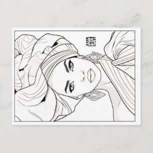 De Festividades Cartão Postal para Colorir Rainha Diáspora