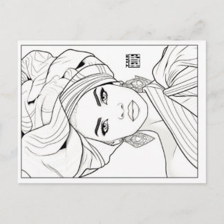 De Festividades Cartão Postal para Colorir | Rainha Diáspora
