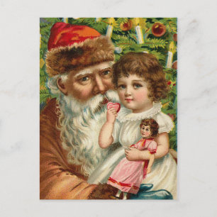 De Festividades Cartão postal para Papais noeis alemães Vintage