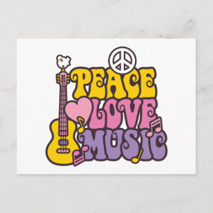 De Festividades Cartão Postal Paz, Amor e Música
