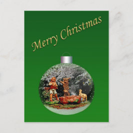 De Festividades Cartão postal personalizável da cena natalícia