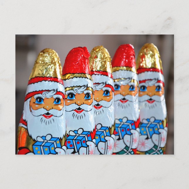 De Festividades Cartão postal Santa Claus Chocolate (Frente)