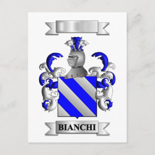 De Festividades Cartão postal Sobrenome e Brasão da Família Bianch