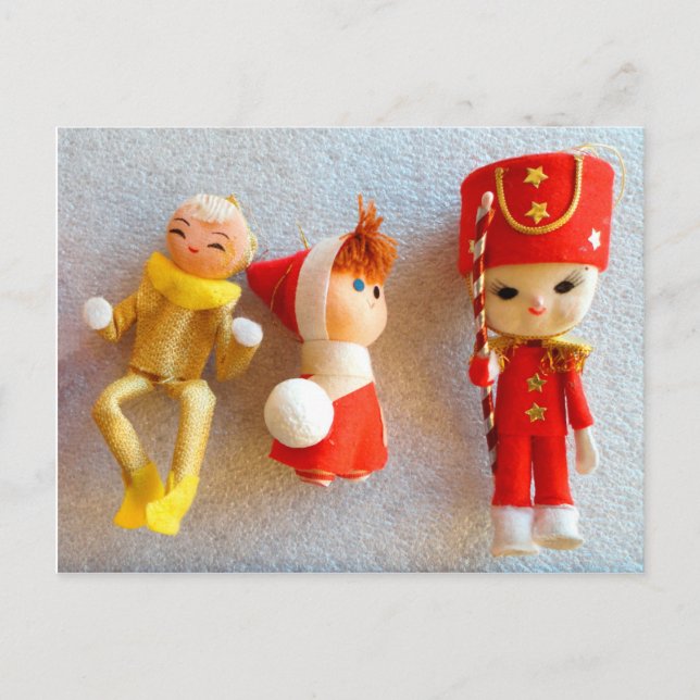 De Festividades Cartão postal Vintage ELF (Frente)