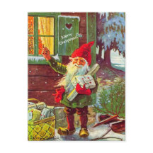 Cartão postal Vintage Elf Swedish Gnome Tomte (cop
