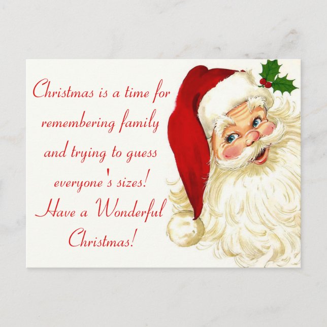 De Festividades Cartão postal Vintage Funny Santa Claus (Frente)