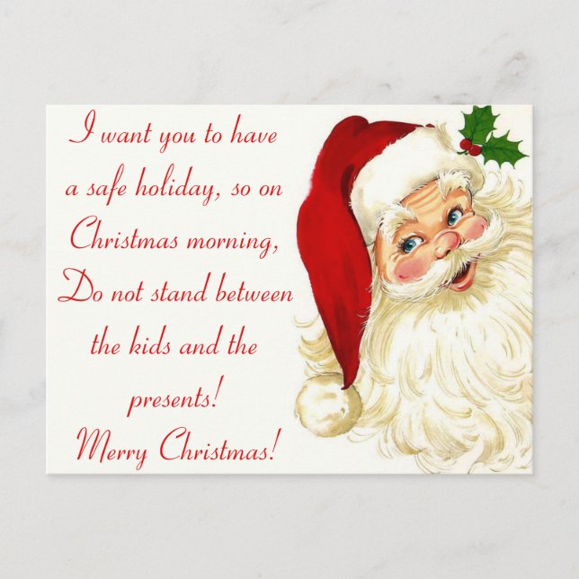 De Festividades Cartão postal Vintage Funny Santa Claus (Frente)