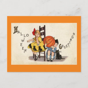 De Festividades Cartão postal Vintage Halloween