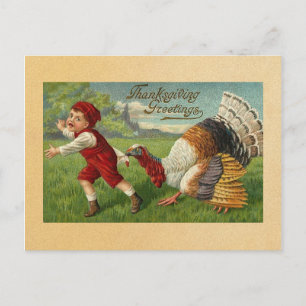 De Festividades Cartão postal Vintage Happy Thankaction