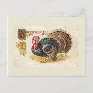 De Festividades Cartão postal Vintage Happy Thankaction