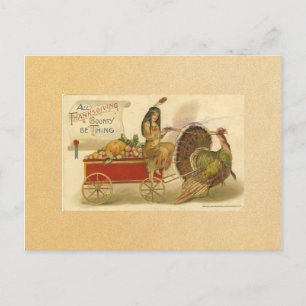 De Festividades Cartão postal Vintage Happy Thankaction