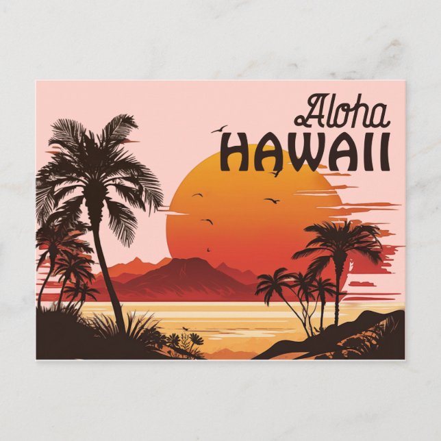 De Festividades Cartão postal Vintage Hawaii (Frente)