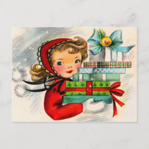 De Festividades Cartão postal Vintage retro Christmas Holiday
