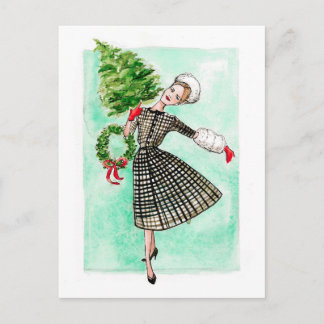 De Festividades Cartão postal Vintage retro Christmas Holiday