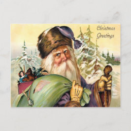 De Festividades Cartão postal Vintage Santa Claus