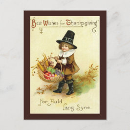De Festividades Cartão postal Vintage Thankaction