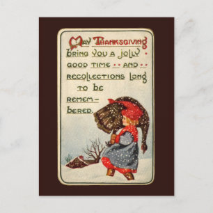 De Festividades Cartão postal Vintage Thankaction