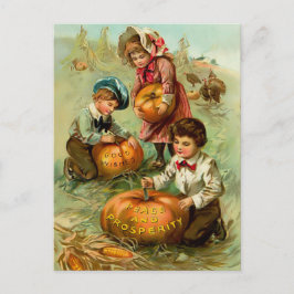 De Festividades Cartão postal Vintage Thankaction