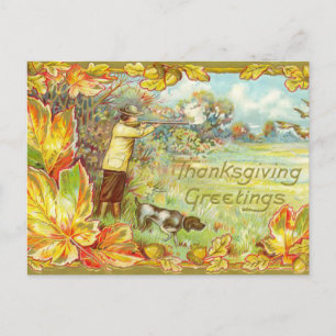 De Festividades Cartão postal Vintage Thankaction
