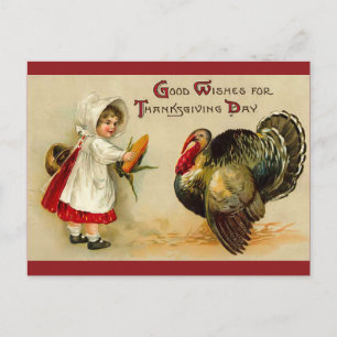 De Festividades Cartão postal Vintage Thankaction