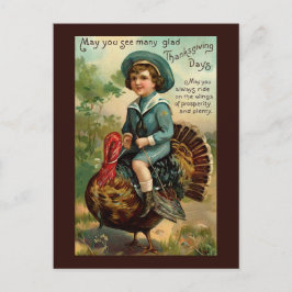 De Festividades Cartão postal Vintage Thankaction