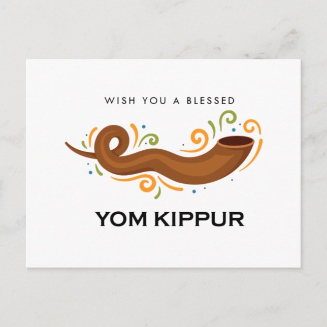 De Festividades Cartão postal Yom Kippur (Frente)