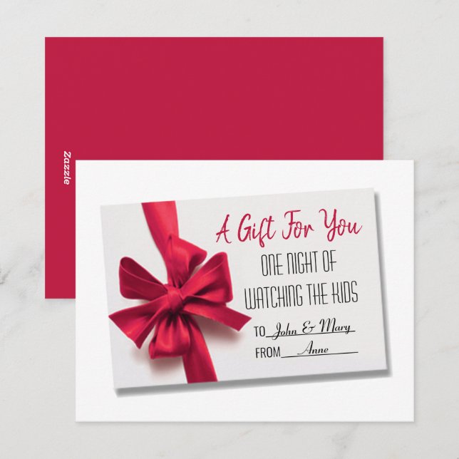 De Festividades Cartão Presente do Arco Vermelho Natal (Frente/Verso)