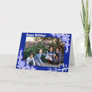 De Festividades Cartão quadro azul