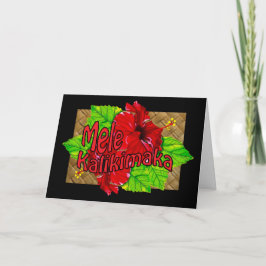 De Festividades Cartão Red Hibiscus Mele Kalikimaka