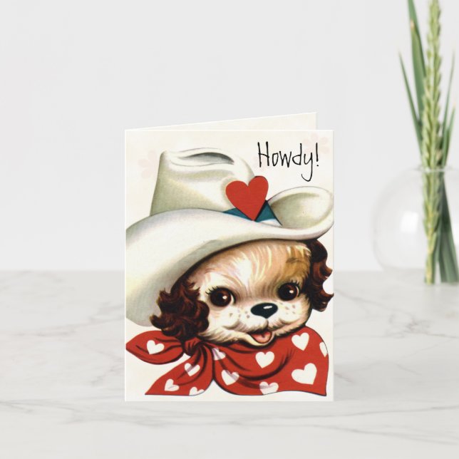 De Festividades Cartão retro dos namorados para miúdos (Frente)