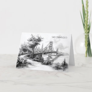 De Festividades Cartão São Francisco Preto e Branco Personalizado
