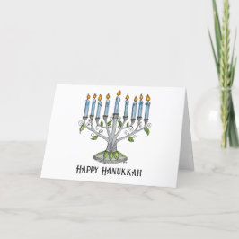 De Festividades Cartão Saudável - Hanukkah Menorah