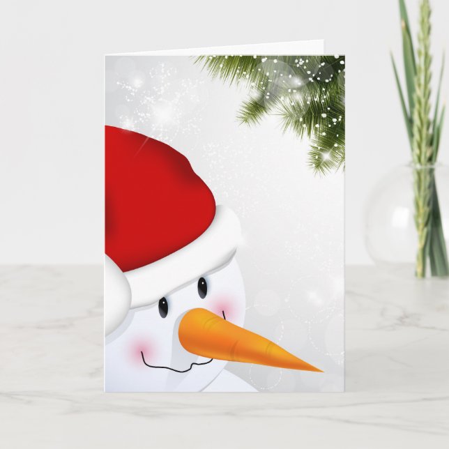 De Festividades Cartão Snowman (Frente)