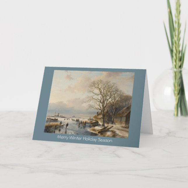 De Festividades Cartão tradicional do ano novo da paisagem do (Frente)