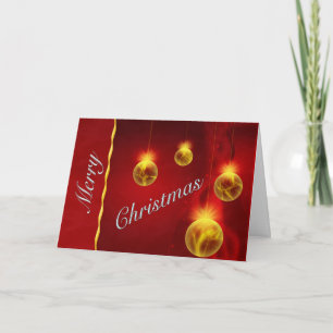 De Festividades Cartão vermelho e Dourado régio das bolas do Nat