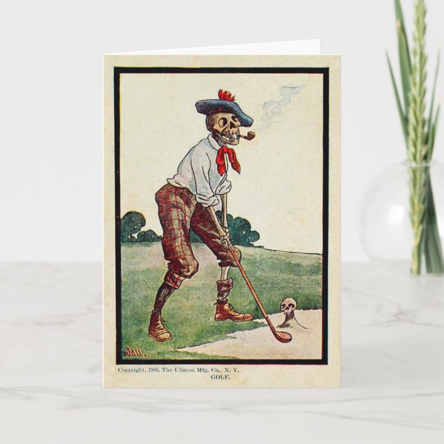 De Festividades Cartão Vintage 1905 Golf (Frente)