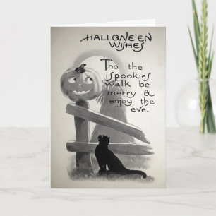 De Festividades Cartão Vintage Halloween Spookies  