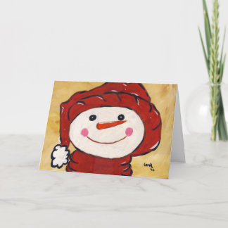 De Festividades Cartão Whimsical Snowman