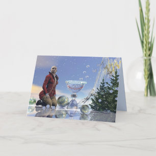 De Festividades Cartão Xmas surrealista com texto personalizado e